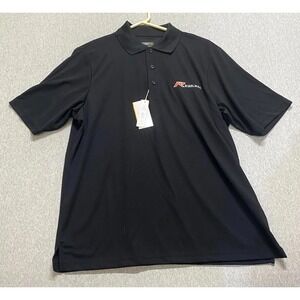Core365 Pique Polo Shirt Mens Large Black Moisture Wicking Performance Reiselman